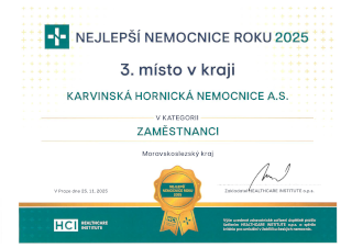 ocenění 3. místo - kraj - zaměstnanci