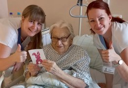 Velikonoční ušáci dělají radost pacientům z oddělení následné péče