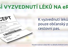 Možnost vyzvednutí eReceptu na platný občanský průkaz nebo pas