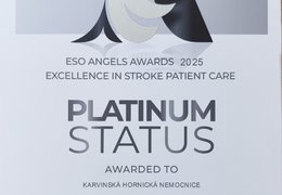 Neurologické oddělení Nemocnice AGEL Karviná získalo prestižní ocenění ESO Angels Platinum Status