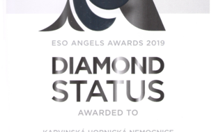 Ocenění ESO Angels Awards - Diamond status získalo iktové centrum KHN za rok 2019