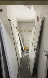 V pavilonu probíhají dokončovací práce.