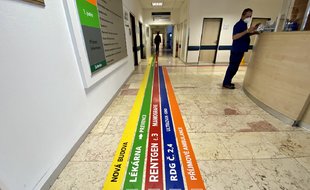 Příjmová ambulance se nachází v přízemí nemocnice naproti pracoviště ultrazvuku RDG oddělení.